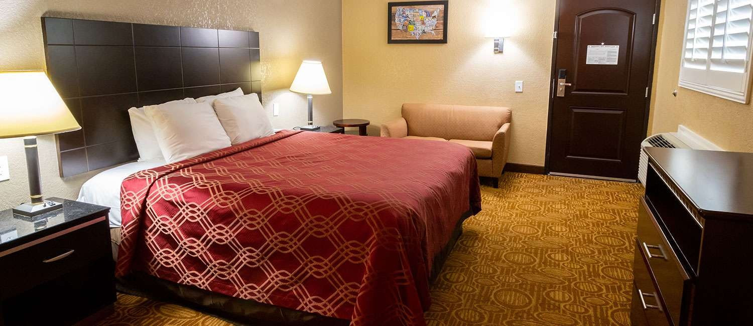 Relax and unwind in the spacious guest rooms at Econo Lodge Fallbrook